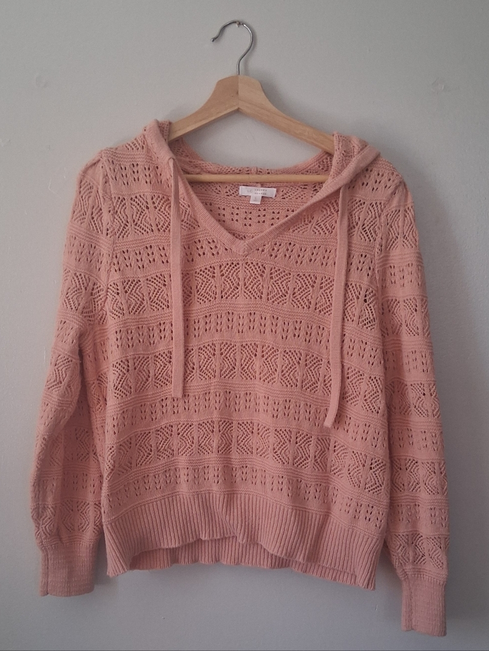 Lauren Conrad Coral Hoodie Cotton & Acrylic Mix